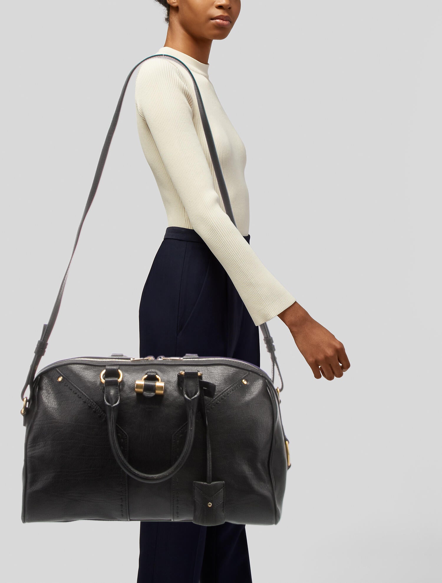 Yves Saint Laurent Muse Leather Bowler Bag