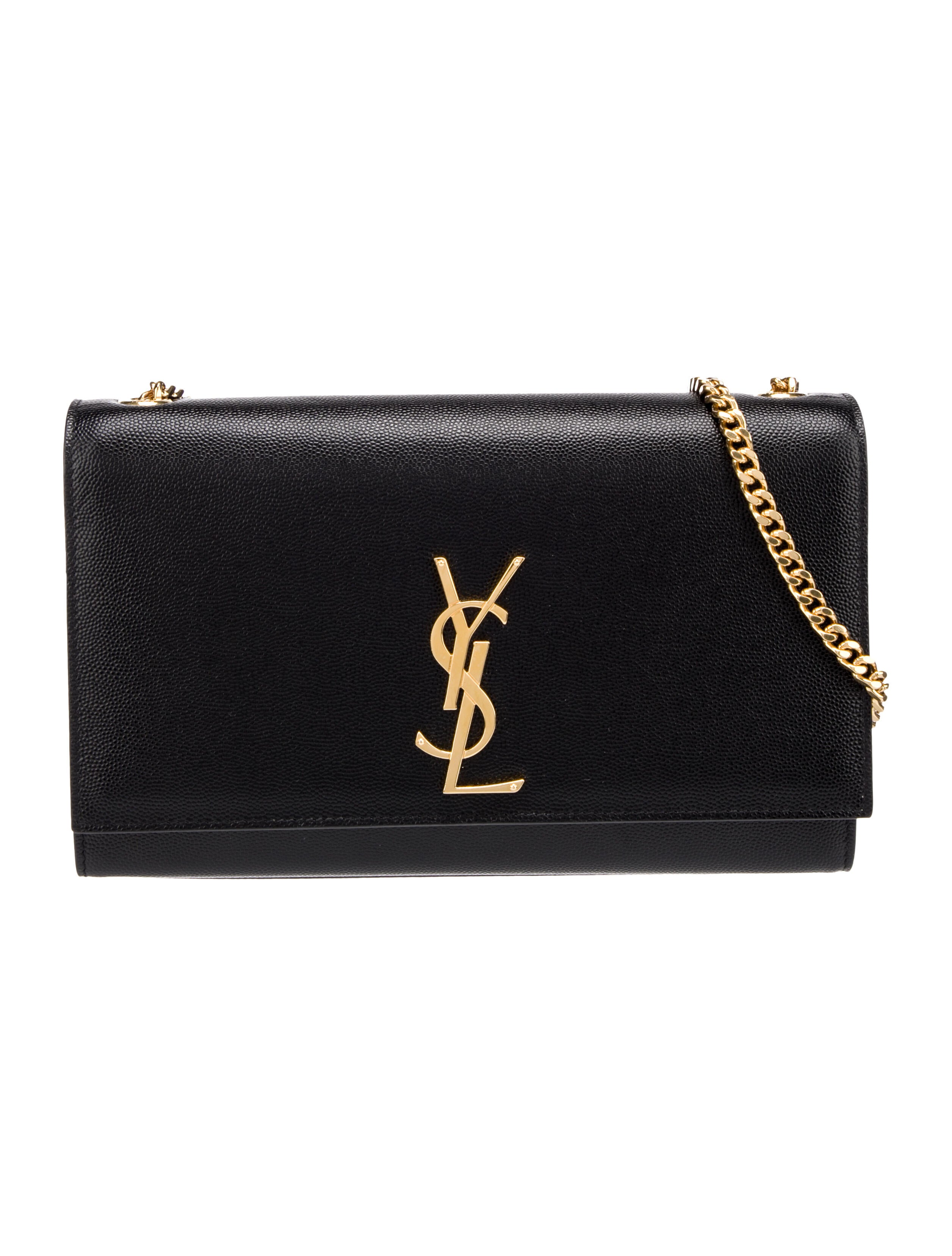 Saint Laurent Medium Monogram Kate Shoulder Bag Black Crossbody Bags