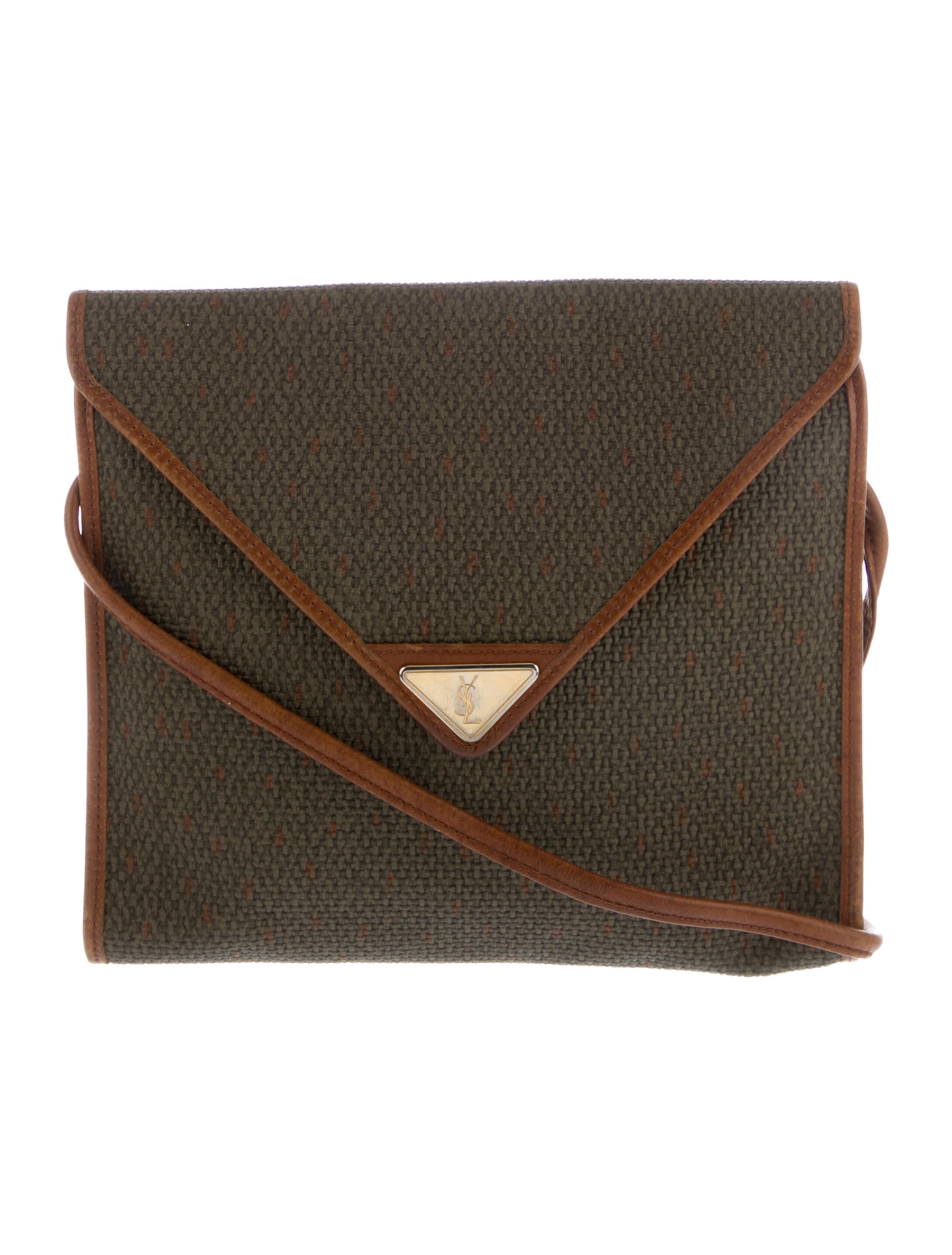 Yves Saint Laurent Envelope Crossbody Bag Green Crossbody Bags