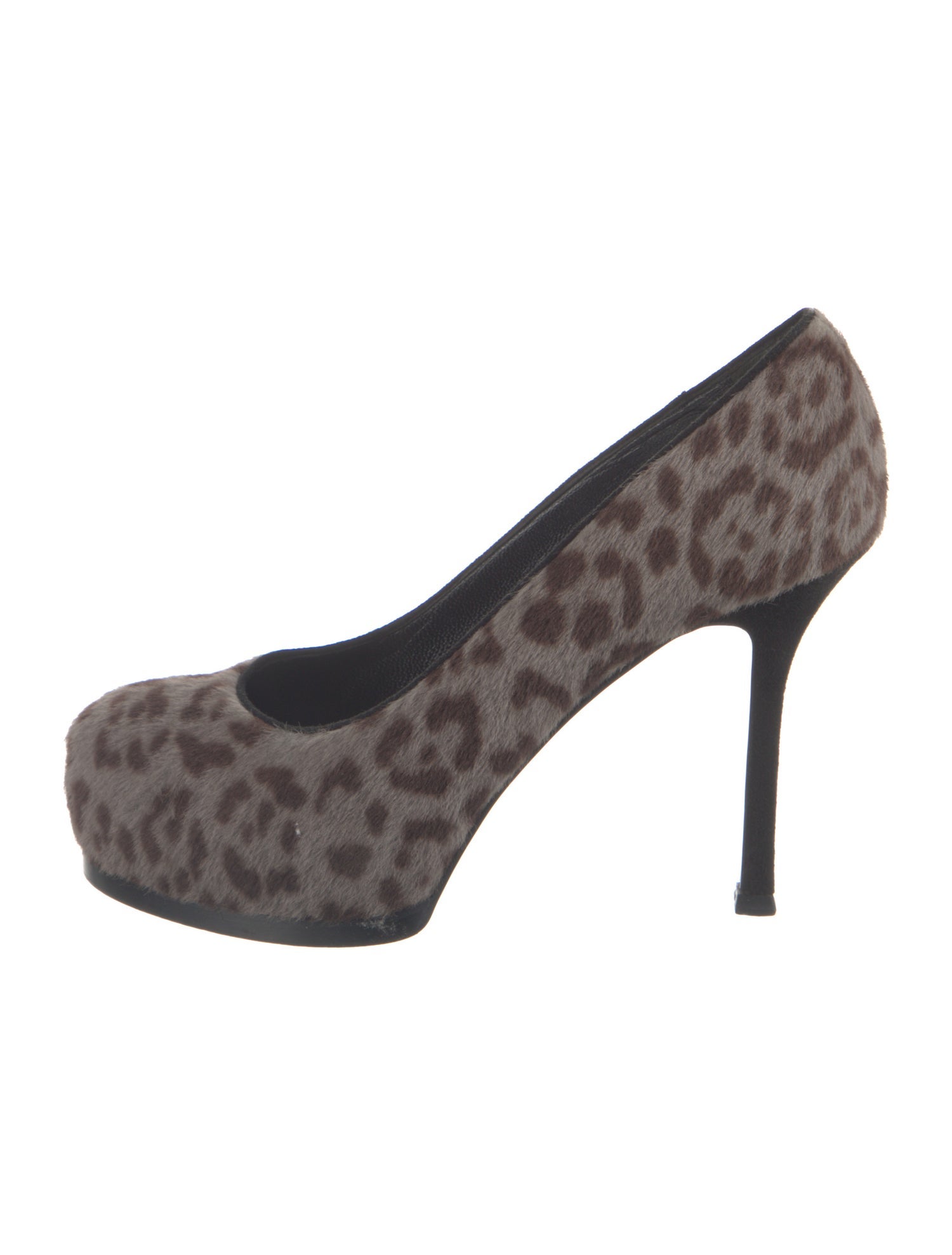 Yves Saint Laurent Ponyhair Animal Print Pumps