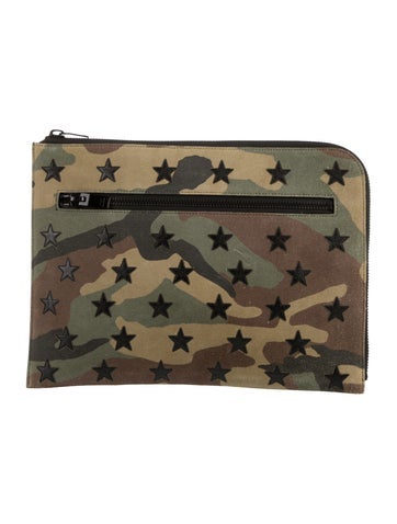 Yves Saint Laurent Clutches Portfolio Camouflage Zip