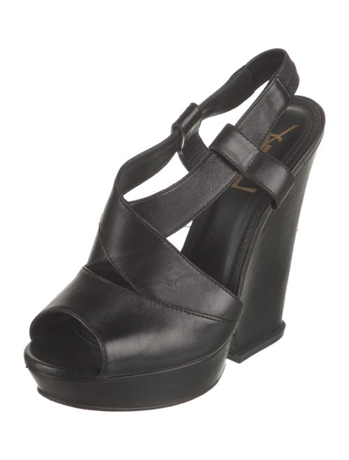Yves Saint Laurent Leather Slingback Sandals