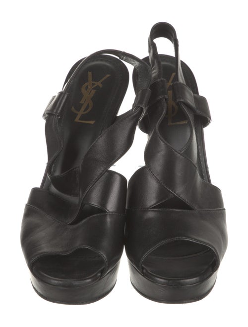 Yves Saint Laurent Leather Slingback Sandals