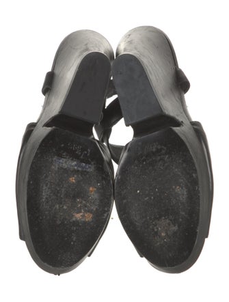 Yves Saint Laurent Leather Slingback Sandals