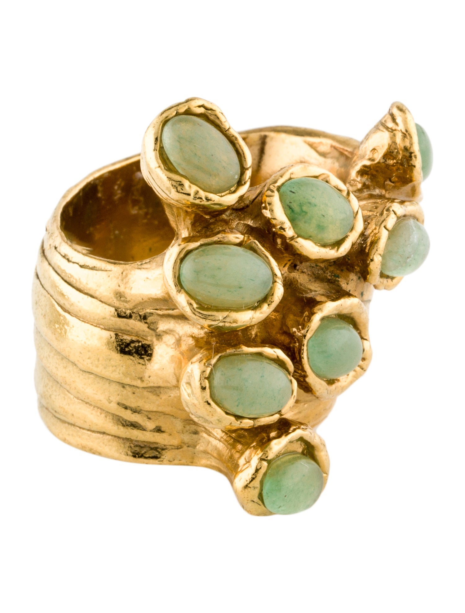 Yves Saint Laurent Arty Dots Ring GoldTone Metal Cocktail Ring, Rings YVE220879 The RealReal