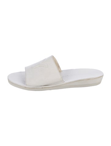 Yves SAINT LAURENT Sandals Leather Slides 4