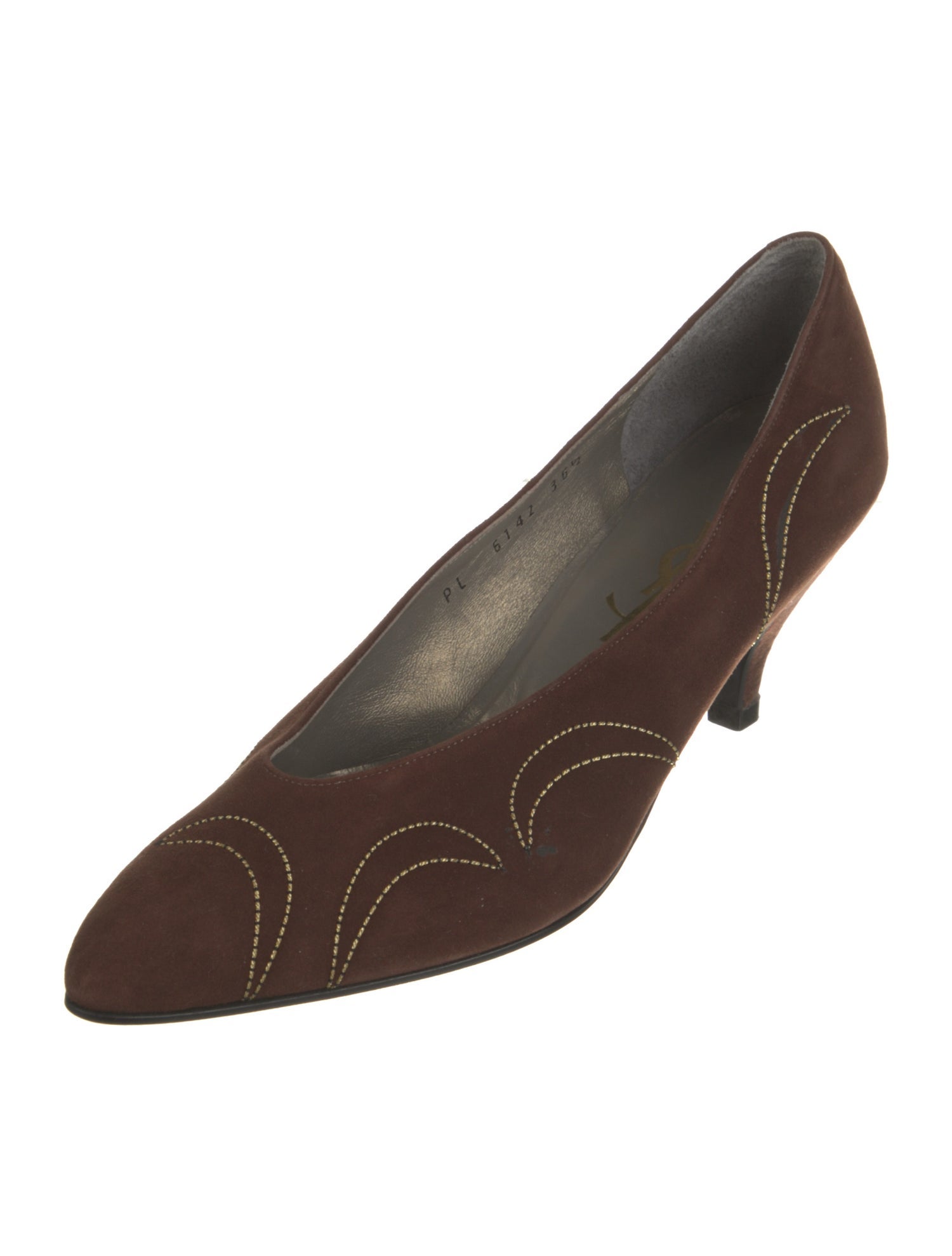 Yves Saint Laurent Suede Printed Pumps