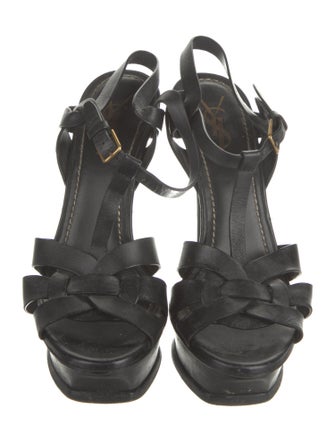 Yves Saint Laurent Leather T-Strap Sandals