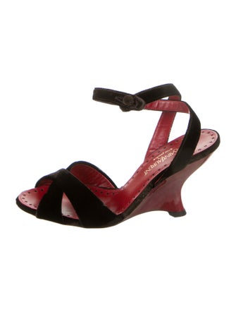 Yves Saint Laurent Velvet Slingback Sandals