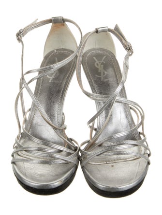 Yves Saint Laurent Rive Gauche Leather Sandals