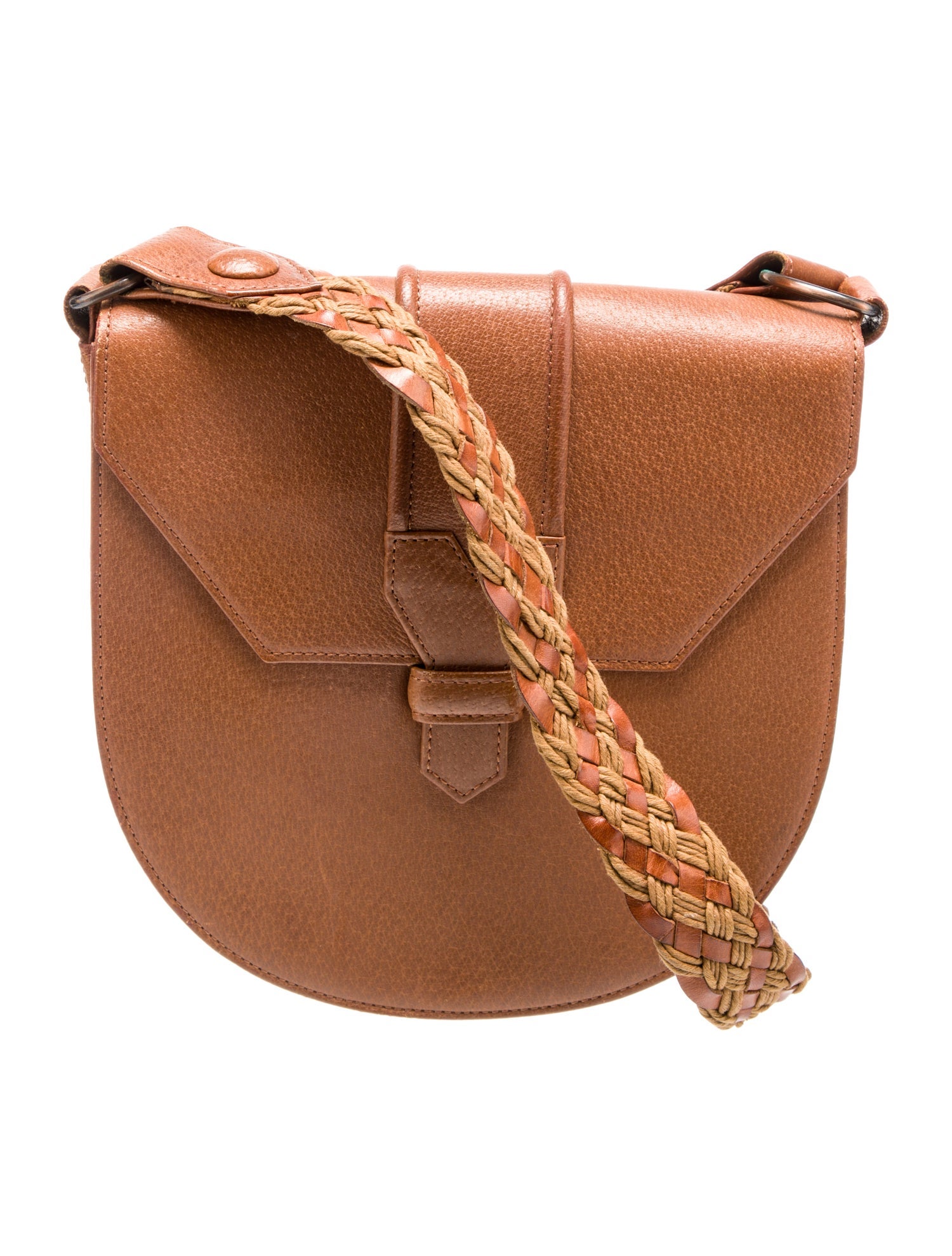 Yves Saint Laurent Leather Crossbody Bag Brown Crossbody Bags