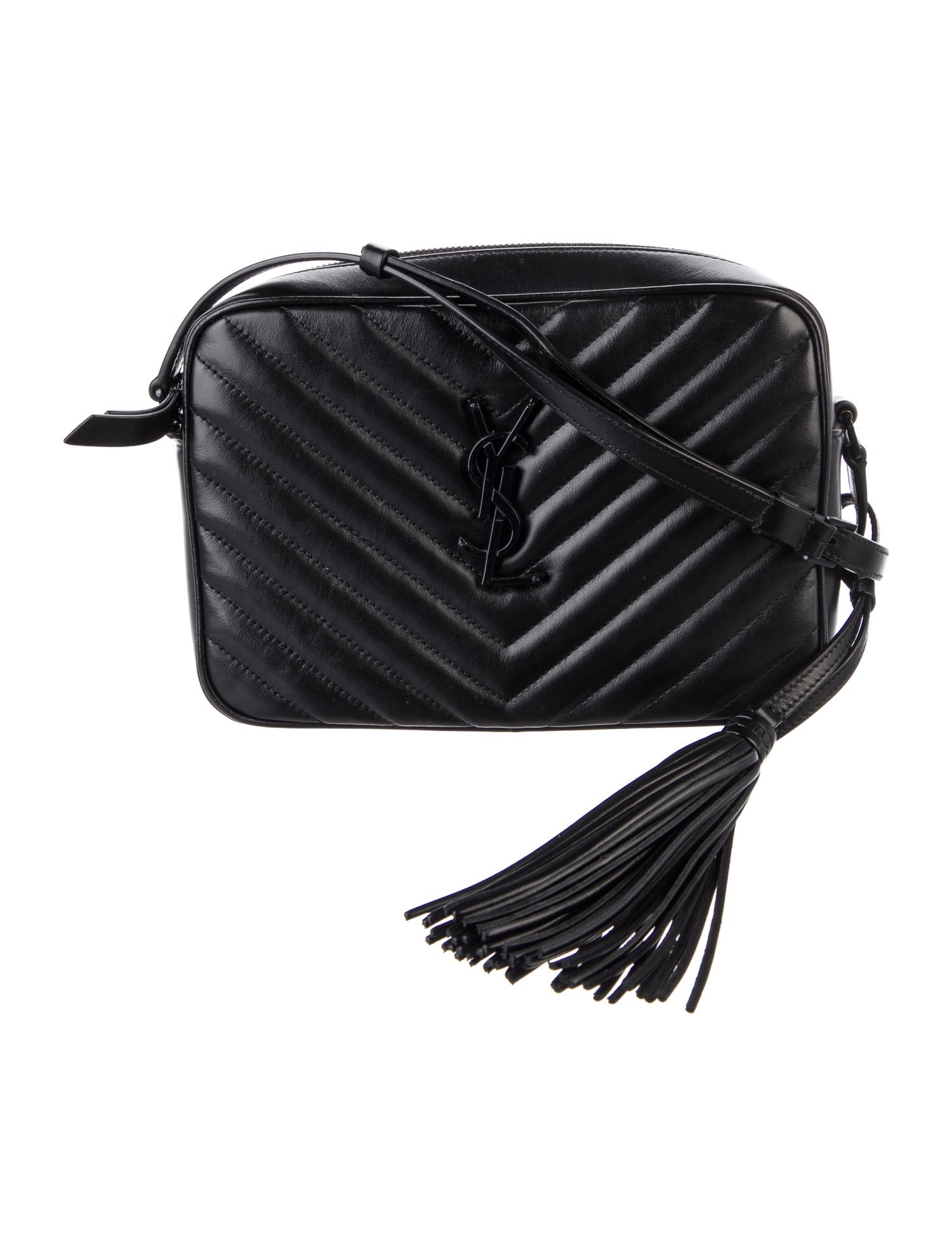 Yves Saint Laurent Leather Crossbody Bag Black Crossbody Bags