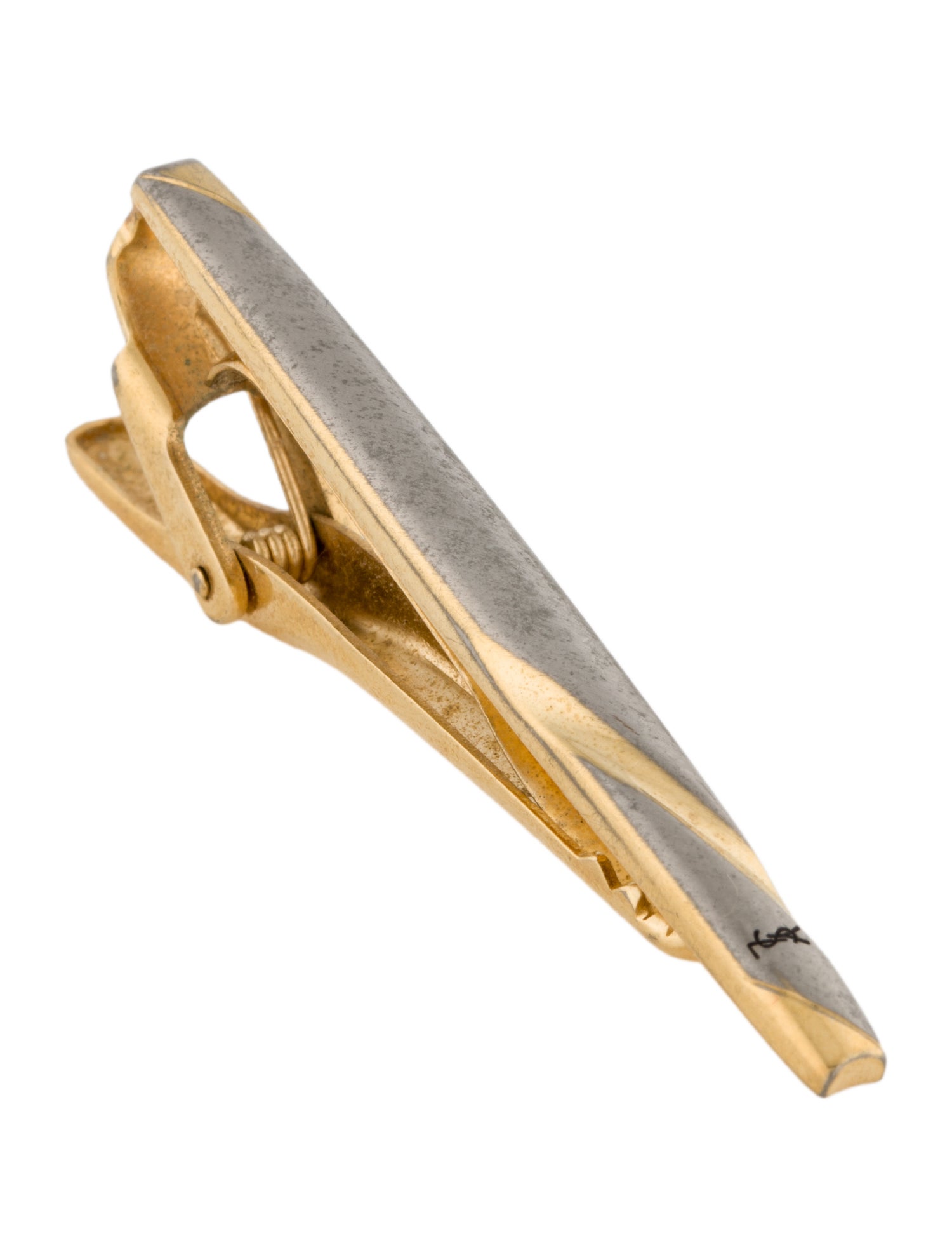 Yves Saint Laurent Vintage Two-Tone Tie Clip