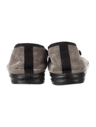 Yves Saint Laurent Velvet Floral Print Flats