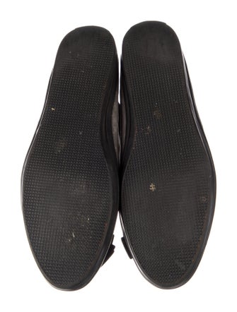 Yves Saint Laurent Velvet Floral Print Flats