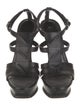 Yves Saint Laurent Rive Gauche Leather Cutout Accent Gladiator Sandals