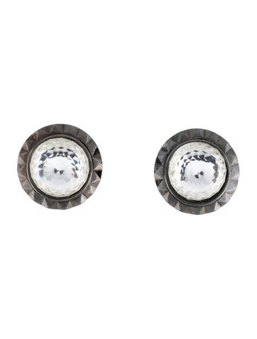 Yves Saint Laurent Earclip Crystal Dome Earrings