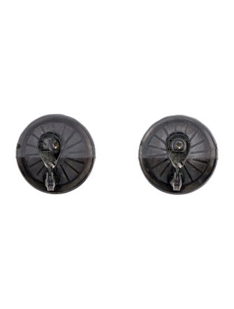 Yves Saint Laurent Crystal Dome Earclip Earrings