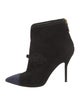 Yves Saint Laurent Suede Embroidered Accent Boots
