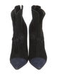 Yves Saint Laurent Suede Embroidered Accent Boots