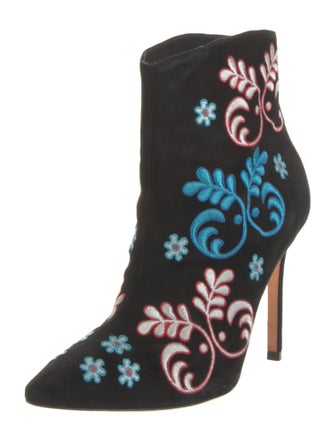 Isa Tapia Suede Patterned Boots