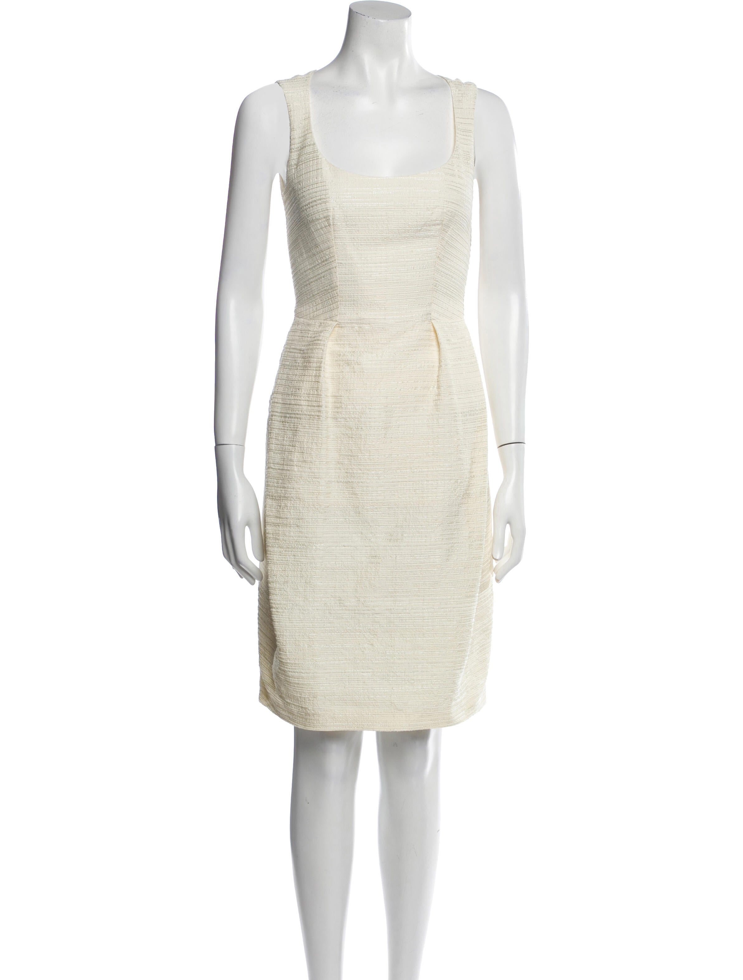 Yves Saint Laurent Square Neckline Knee-Length Dress