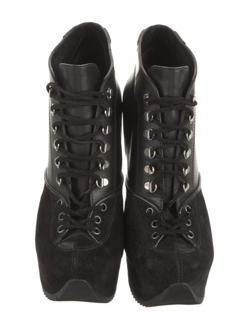 Saint Laurent Leather Lace-Up Boots