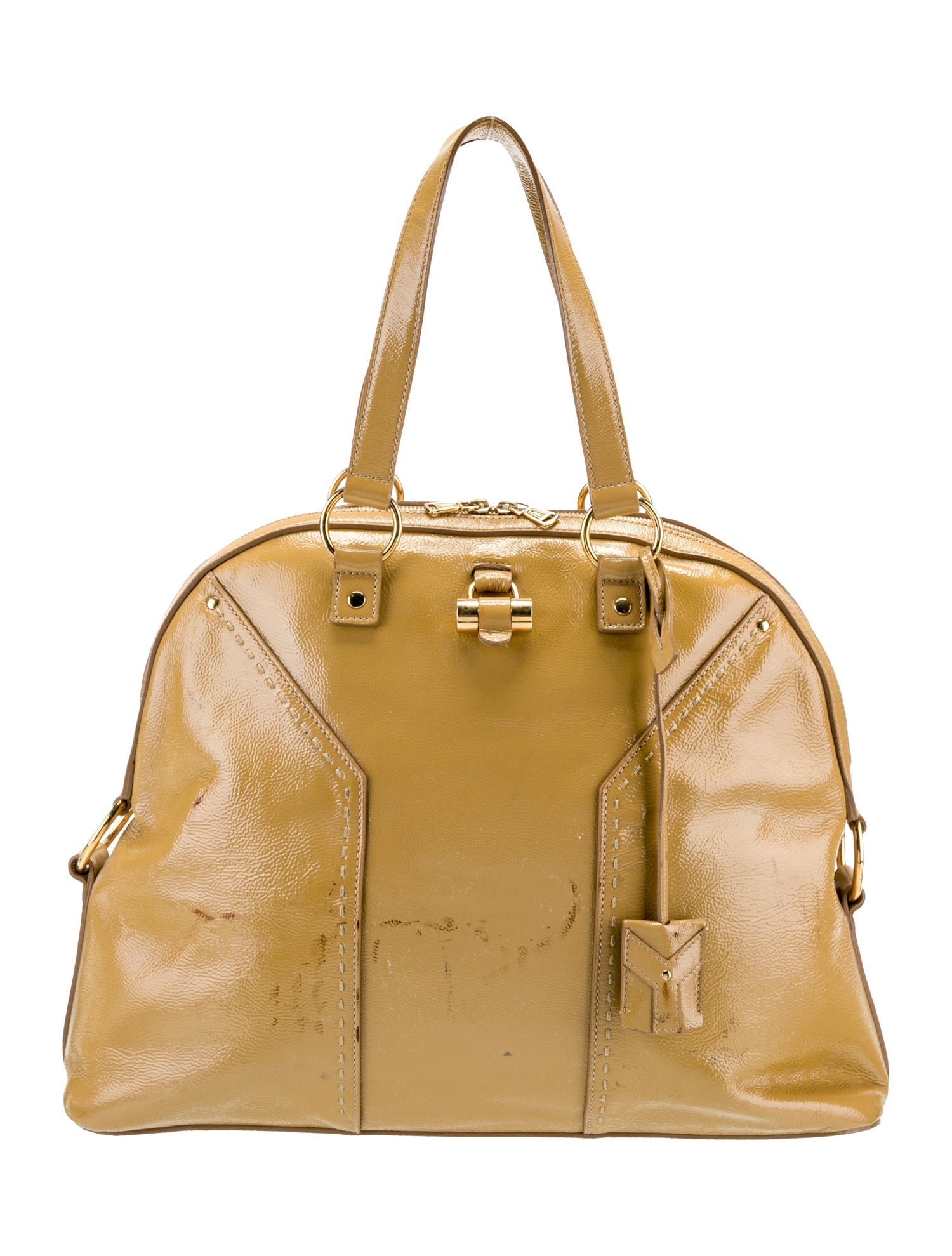 Yves Saint Laurent Patent Leather Top Handle Bag