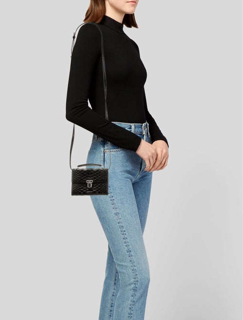 Saint Laurent Embossed Leather Crossbody Bag