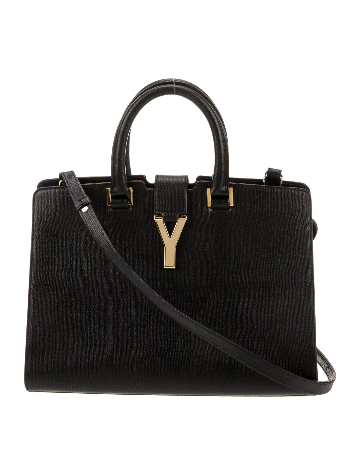Yves Saint Laurent Leather Y Cabas