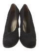 Yves Saint Laurent Canvas Embroidered Accent Pumps