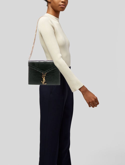 Saint Laurent Embossed Leather Cassandra Medium