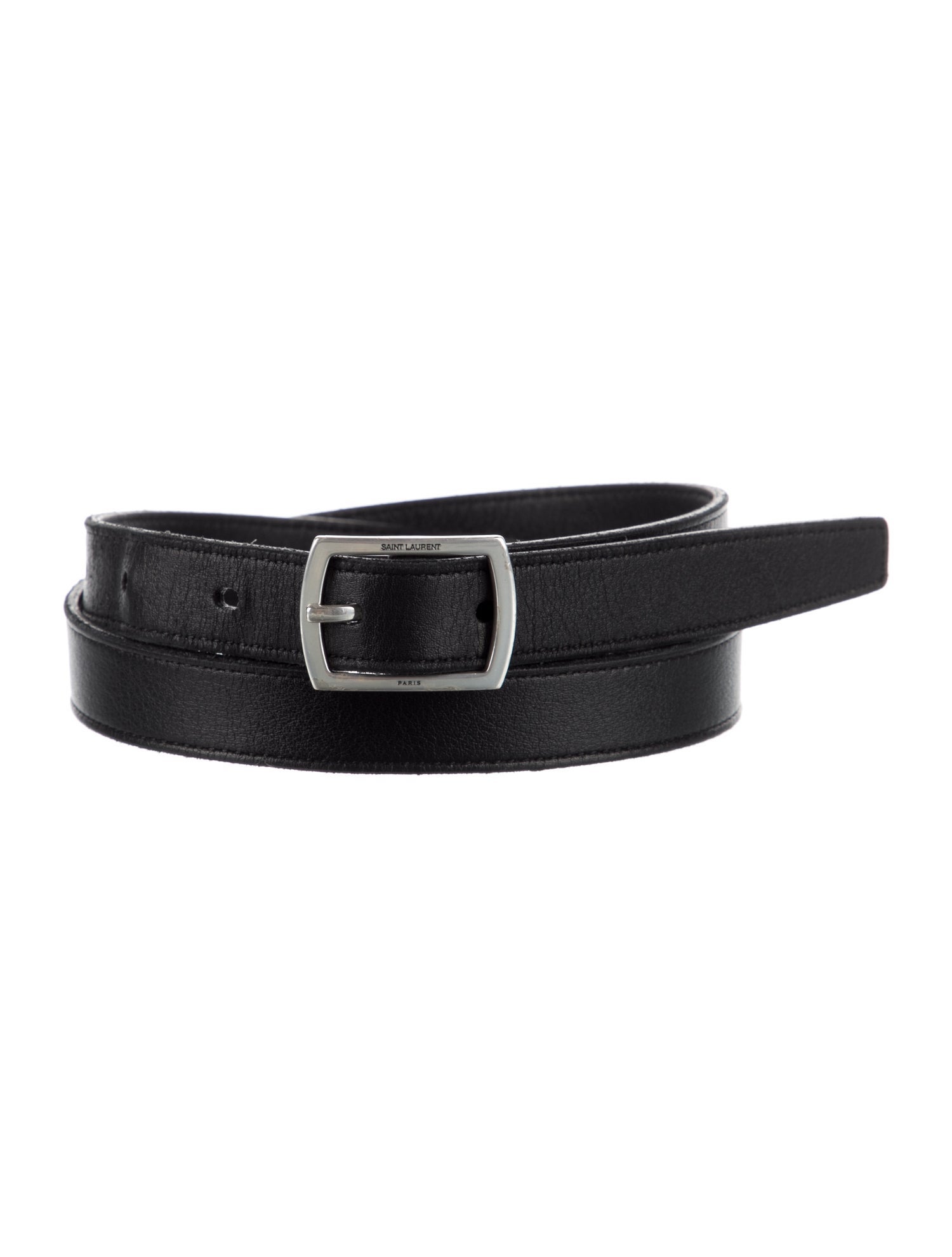 Saint Laurent Skinny Leather Belt