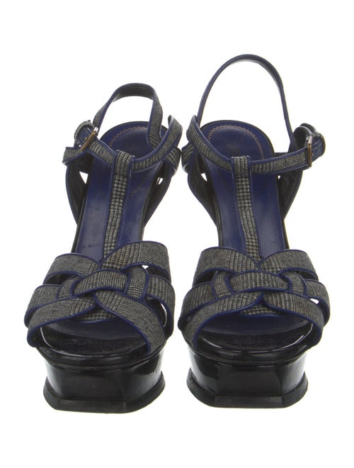 Yves Saint Laurent Canvas T-Strap Sandals