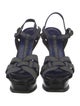 Yves Saint Laurent Canvas T-Strap Sandals