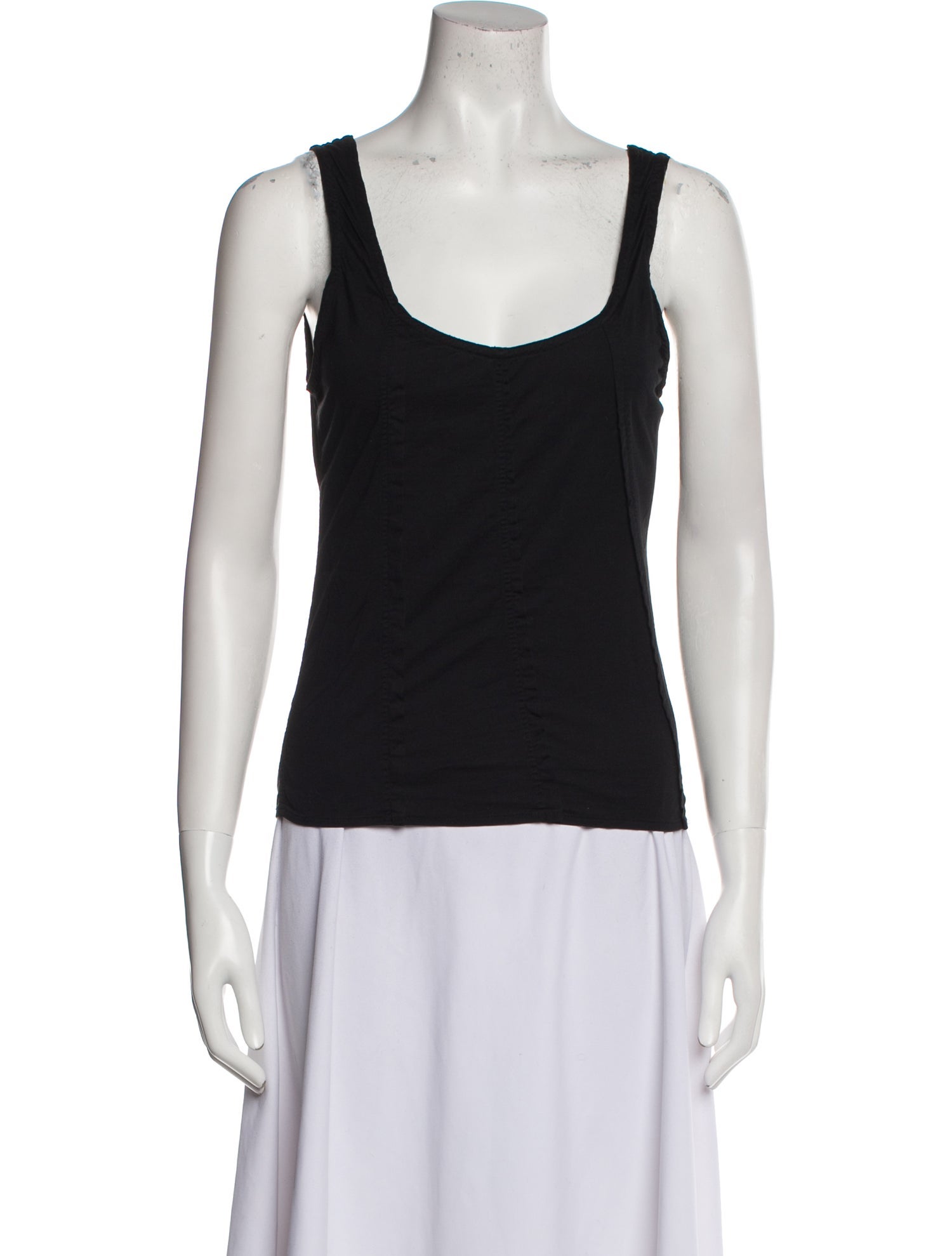 Yves Saint Laurent Scoop Neck Sleeveless Top