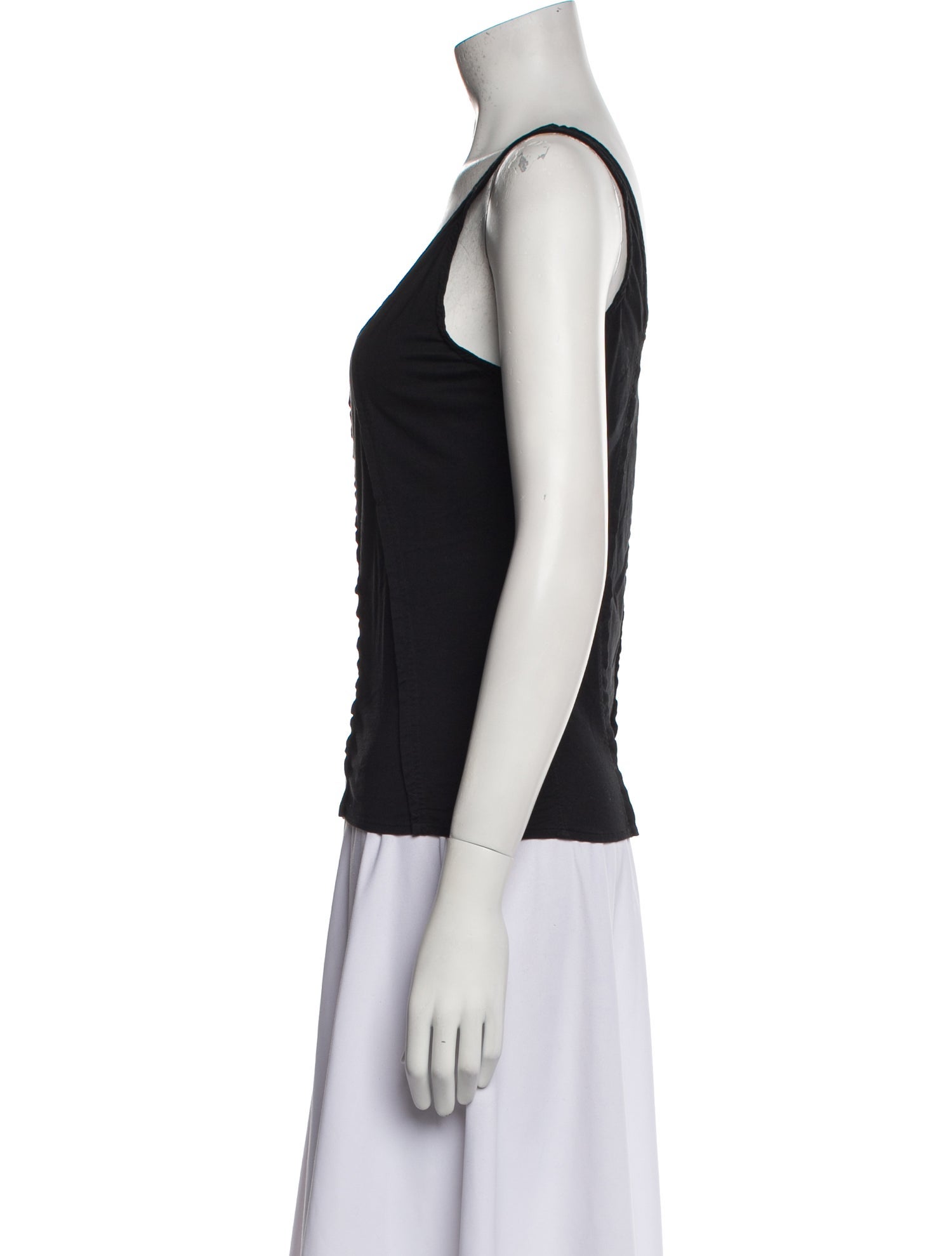 Yves Saint Laurent Scoop Neck Sleeveless Top