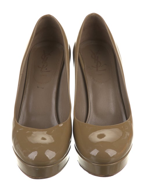 Yves Saint Laurent Rive Gauche Patent Leather Pumps