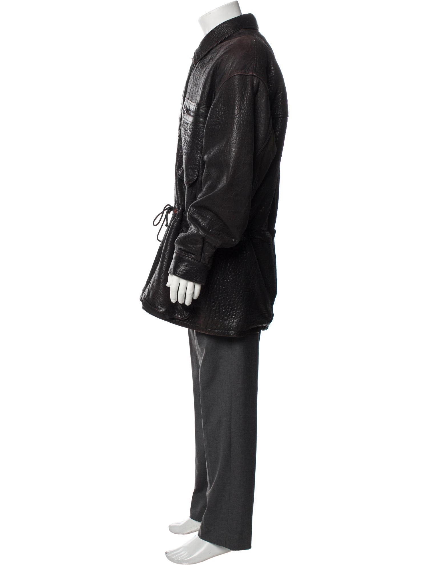 Yves Saint Laurent Leather Parka