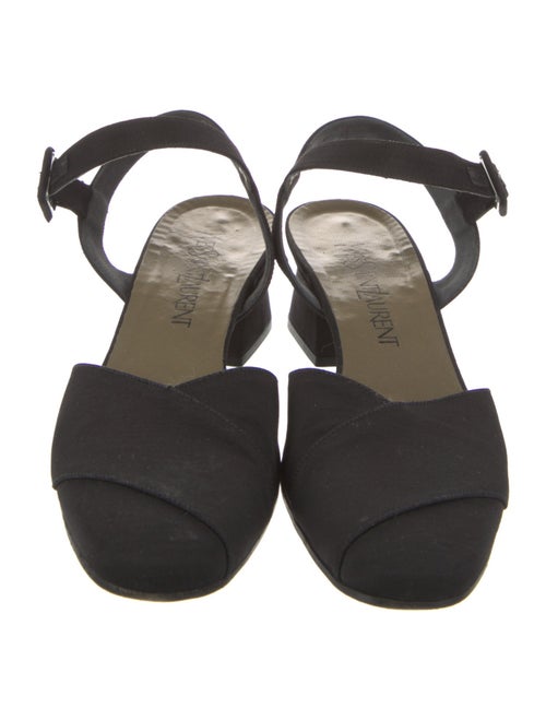 Yves Saint Laurent Canvas Slingback Pumps