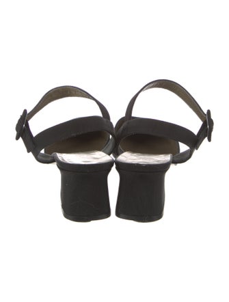 Yves Saint Laurent Canvas Slingback Pumps