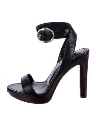 Yves Saint Laurent Leather T-Strap Sandals