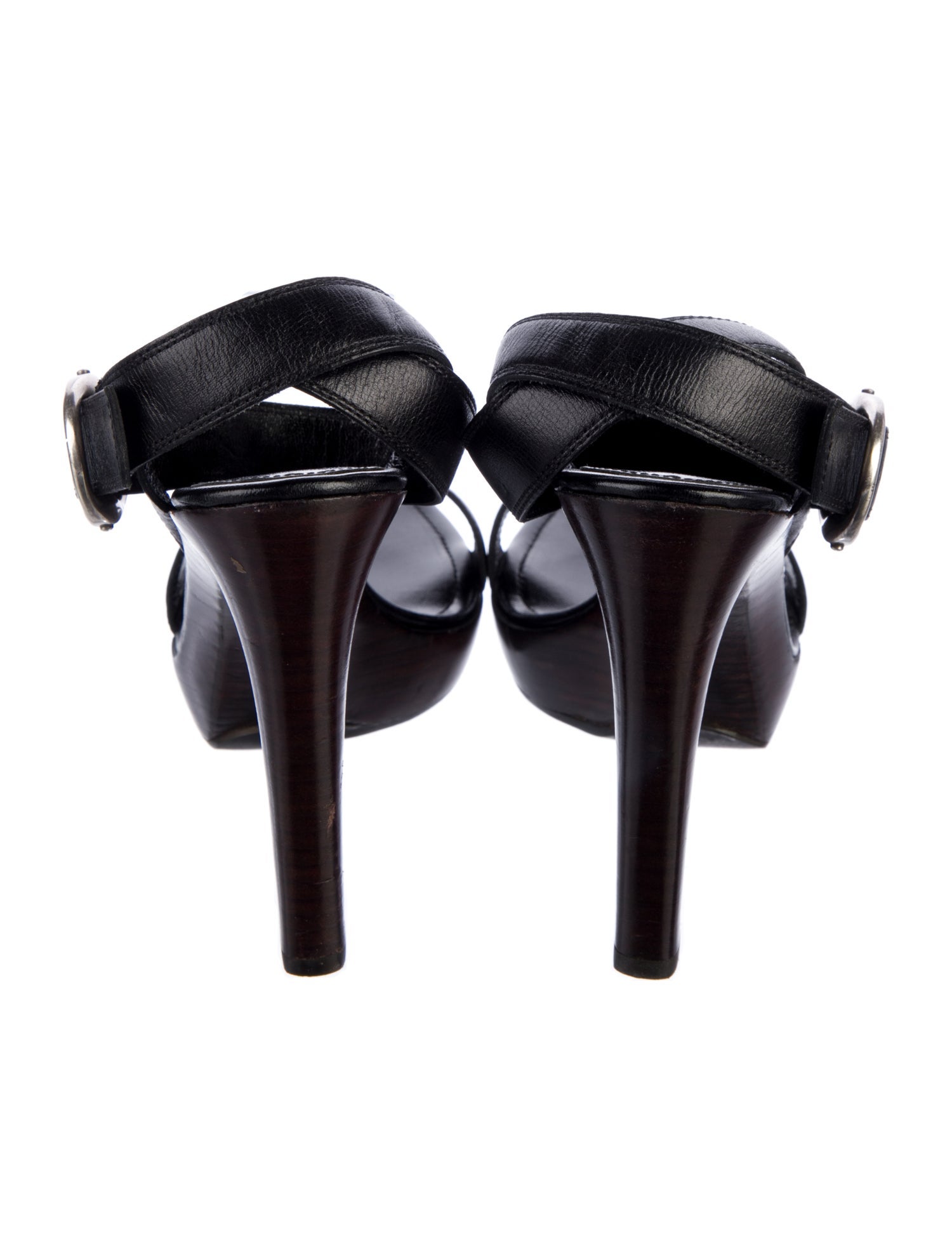 Yves Saint Laurent Leather T-Strap Sandals