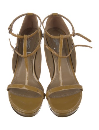 Yves Saint Laurent Patent Leather T-Strap Pumps