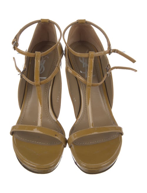 Yves Saint Laurent Patent Leather T-Strap Pumps
