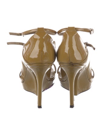 Yves Saint Laurent Patent Leather T-Strap Pumps