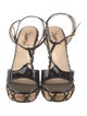 Yves Saint Laurent Patent Leather T-Strap Sandals