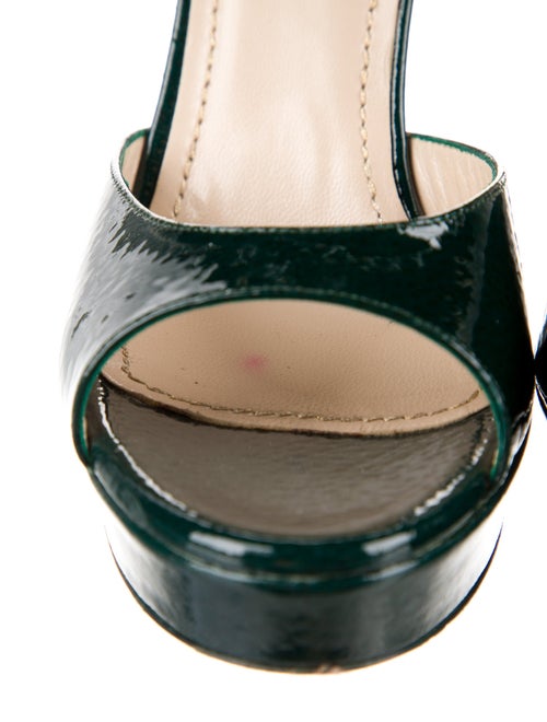 Yves Saint Laurent Rive Gauche Patent Leather Sandals