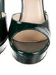 Yves Saint Laurent Rive Gauche Patent Leather Sandals