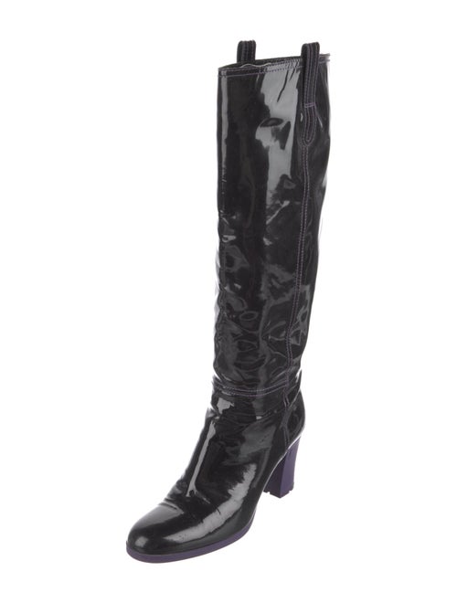 Yves Saint Laurent Patent Leather Riding Boots